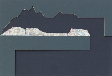 Insula, colaj, tehnica mixta, 20x31, 2014